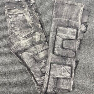 Rebel black & gray distressed jeans